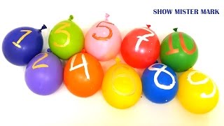Learn count to 10 with Water Balloons For Children, Toddlers and Babies