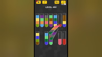 #new Water Color Sort Puzzle level 492 #WaterColorSortPuzzle #game #games
