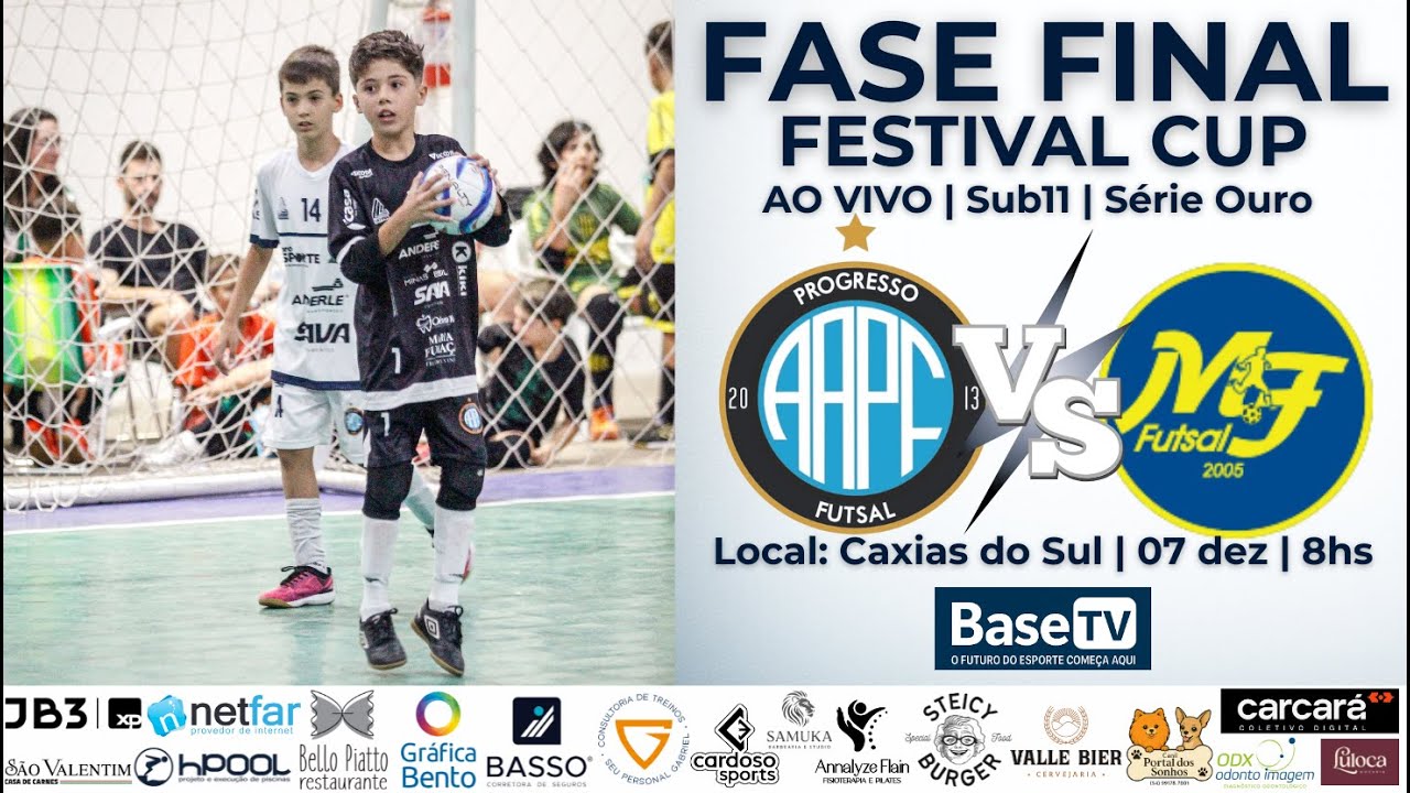 AAPF X MF FUTSAL | AO VIVO | FESTIVAL CUP | Quadrangular Final | Sub-11 Série Ouro | 07/12 – 8:30HS