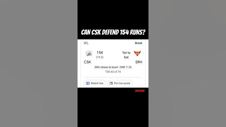 Can CSK defend 154 Runs?!? #csk #srh #msdhoni #ipl #update
