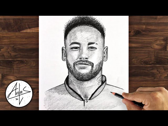 Drawing of Sketches Neymar jr from Brazil football player | Pencil drawings  easy, Easy drawings, Sketches