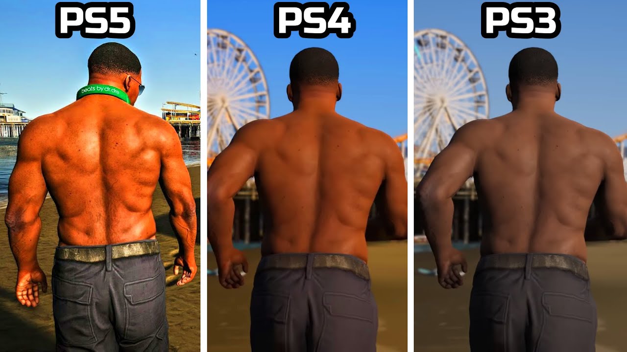 Ps5 Vs Ps4 Vs Ps3 Gameplay Comparison Ft Gta 5 Youtube