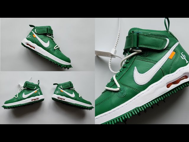 OFF WHITE Nike Air Force 1 Mid Pine Green FIRST LOOK Review 