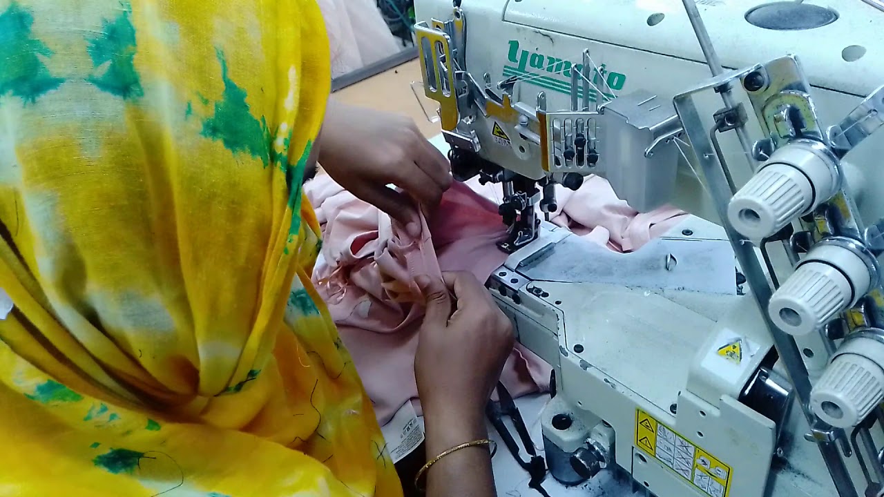 Sleeve hem by flatlock machine YouTube