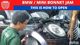 MINI F56 Bonnet Stuck? How to Open | EvoMalaysia.com