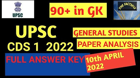 UPSC CDS 1 2022 FULL ANSWER KEY WITH EXPLANATION...