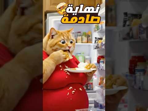 القطة مياو اتنمرو عليها علشان تخينة لكن النهاية صادمة جدا Shorts Cat Ai