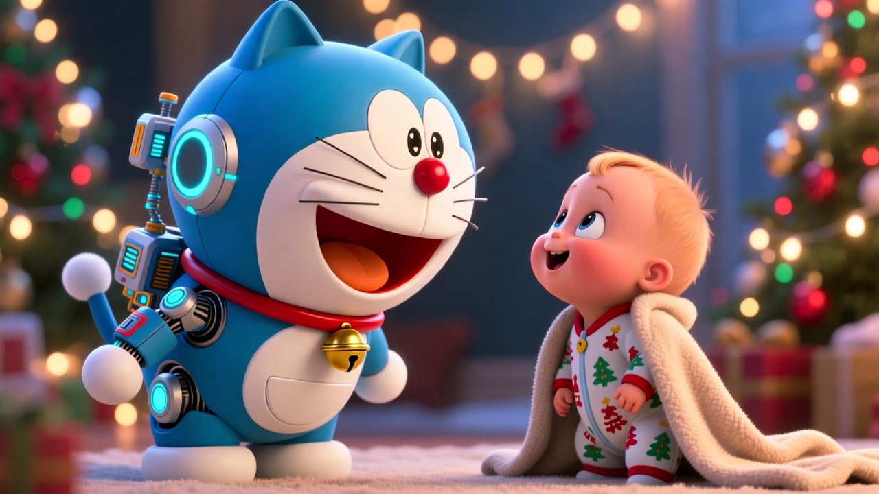 Doraemon Xmas Magic 🎄🤖 | Fun Christmas Song for Kids | Playful Nursery Rhyme