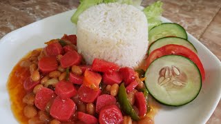 Real Authentic Jamaican Bake Beans & Franks//Jamaican Cooking//Serve with White Rice