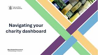 Navigating your charity dashboard