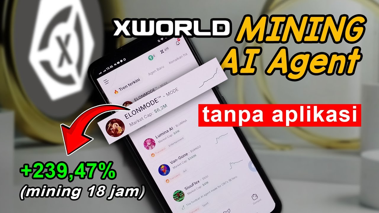 Cara Cepat Mining X World AI Agent Tanpa Aplikasi | BKD tutorials X-World Untuk Pemula