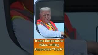 Donald Trump Boards a Garbage Truck: Responding to Biden's Remark!