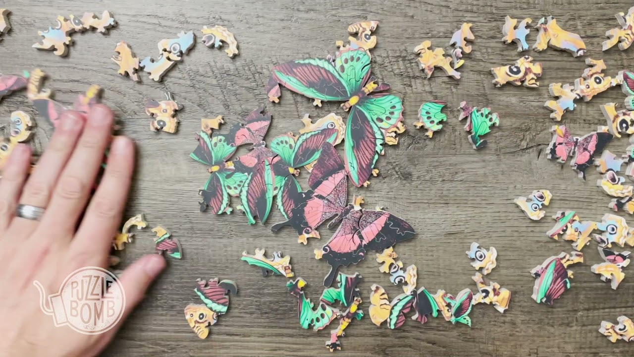M Squared - Kaleidoscope of Color Hand-cut Wooden Puzzle Timelapse