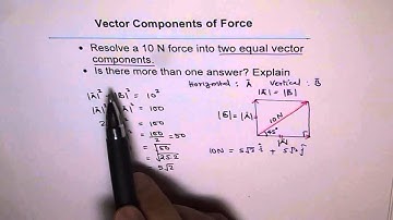 Resolve Vector Force in Equal Rectangular Components