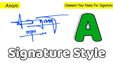 ✔️ Anam Name Signature Style Request Done