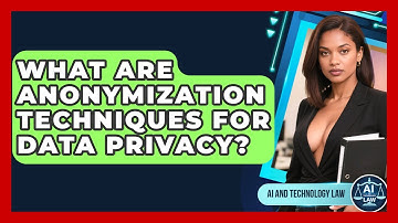 What Are Anonymization Techniques For Data Privacy? - AI and Technology Law
