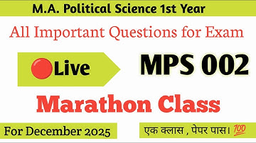 MPS-002 MARATHON CLASS DECEMBER 2025 | mps 002 important questions with answers