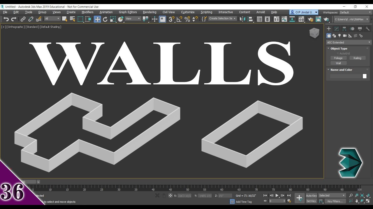 #36 || HOW TO MAKE WALL ||  3DS MAX FULL MODELING TUTORIAL IN HINDI ||