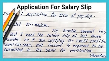 write application for salary slip |how to write application for salary slip easy english application