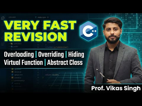 Very Fast Revision of Overloading | OverRiding | Hiding | Virtual Function | Abstract Class in C++