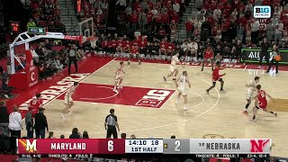 Braden Frager Steals & Scores vs. Maryland | Nebraska Basketball