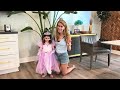 Fylytota Princess dress up purple Rapunzel Costume Puff Sleeves Tulle Gown try on