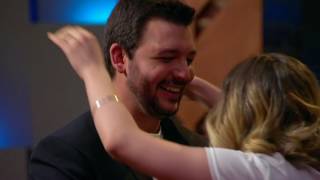 Luke Lucas proposes to Chrissy Glentis on Shark Tank Australia