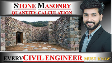 RANDOM RUBBLE/STONE MASONRY QUANTITY & COST CALCULATION BY CIVIL GURUJI