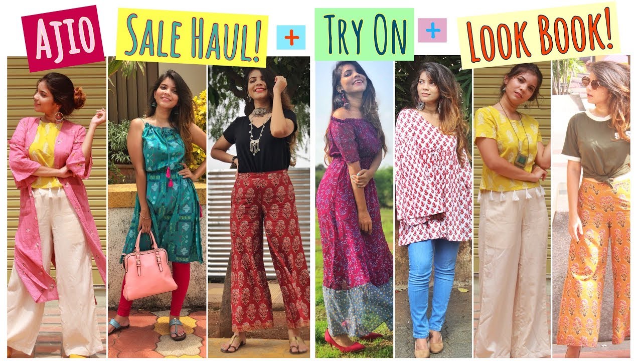 AJIO SALE TRY ON HAUL + LOOKBOOK! OFFICE/WORK TO BOHO OUTFIT IDEAS! BEST ETHNIC/BOHO/FUSION WEAR!
