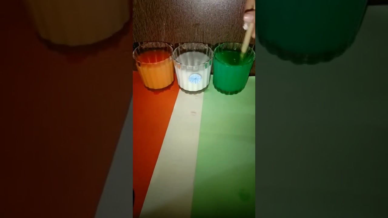 Creative 🇮🇳 indian Flag using glass 🍸|| Tricolour in Glass 