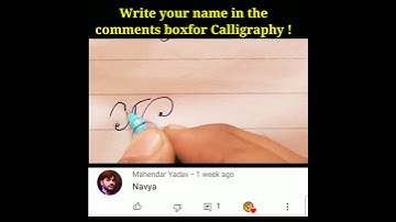 Navya Name Calligraphy | Handwriting | English writing | English ki writing | #shorts