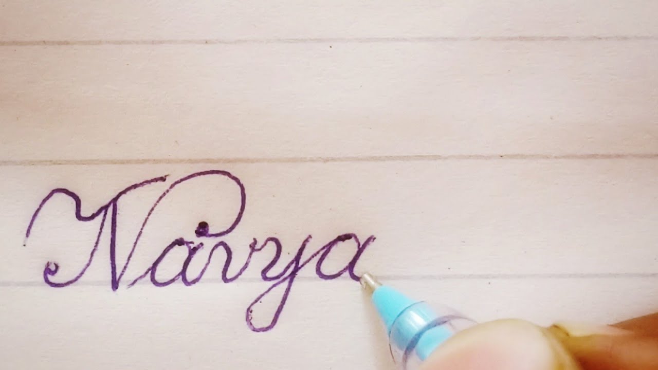 Navya Name Calligraphy | Handwriting | English writing | English ki writing | 