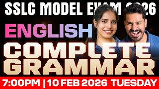 SSLC English Model Exam 2026 | Complete Grammar in One Live | Exam Winner