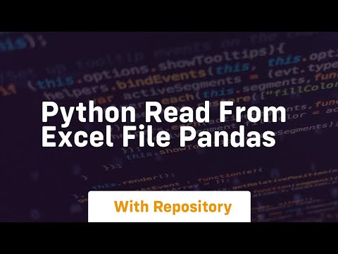 python read from excel file pandas