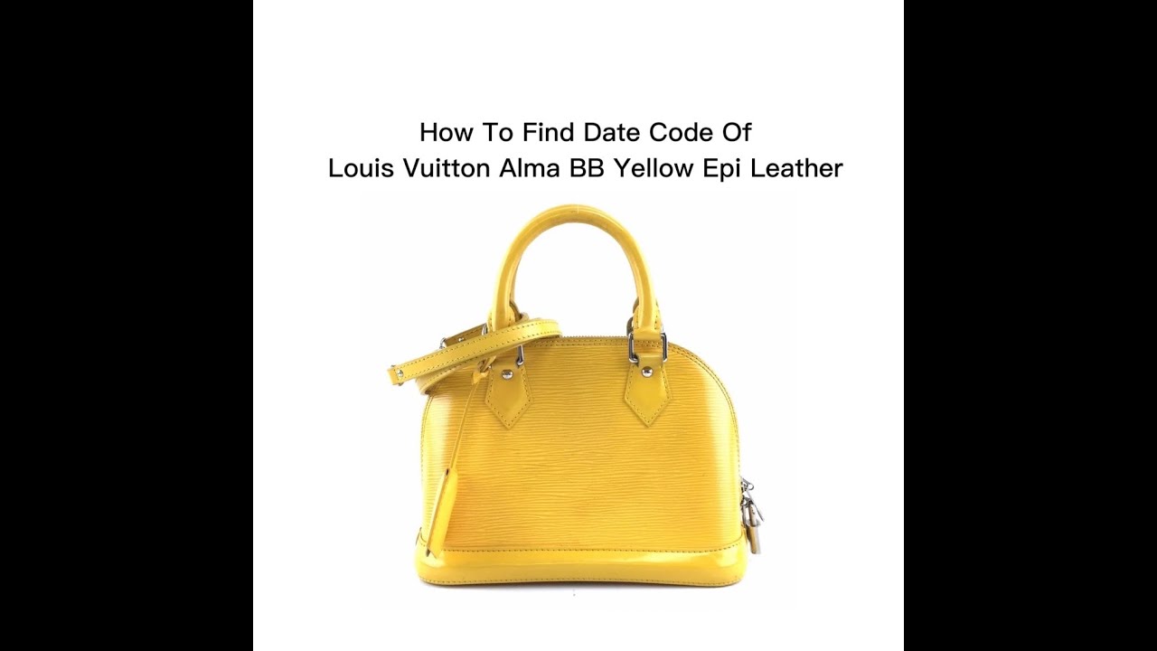 LOUIS VUITTON Bag Alma PM Citron Yellow Epi Leather