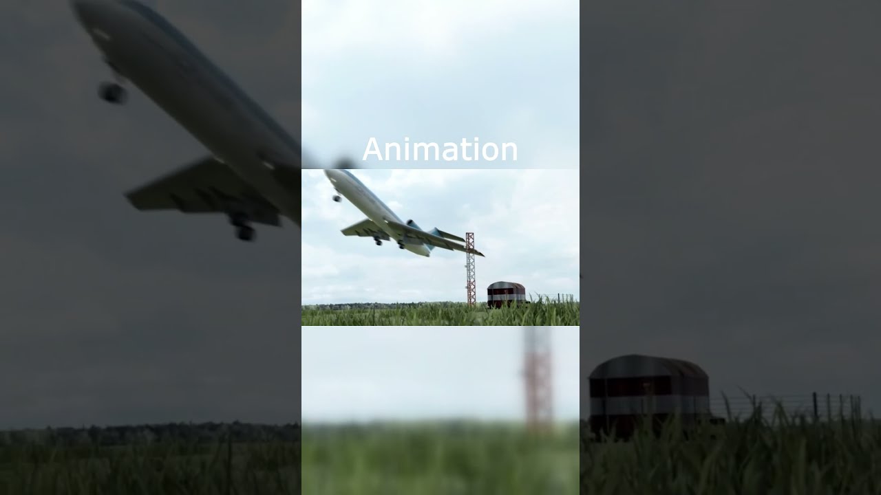 Animation Vs Real Life Yak Service Flight 9633 Crash Planecrash