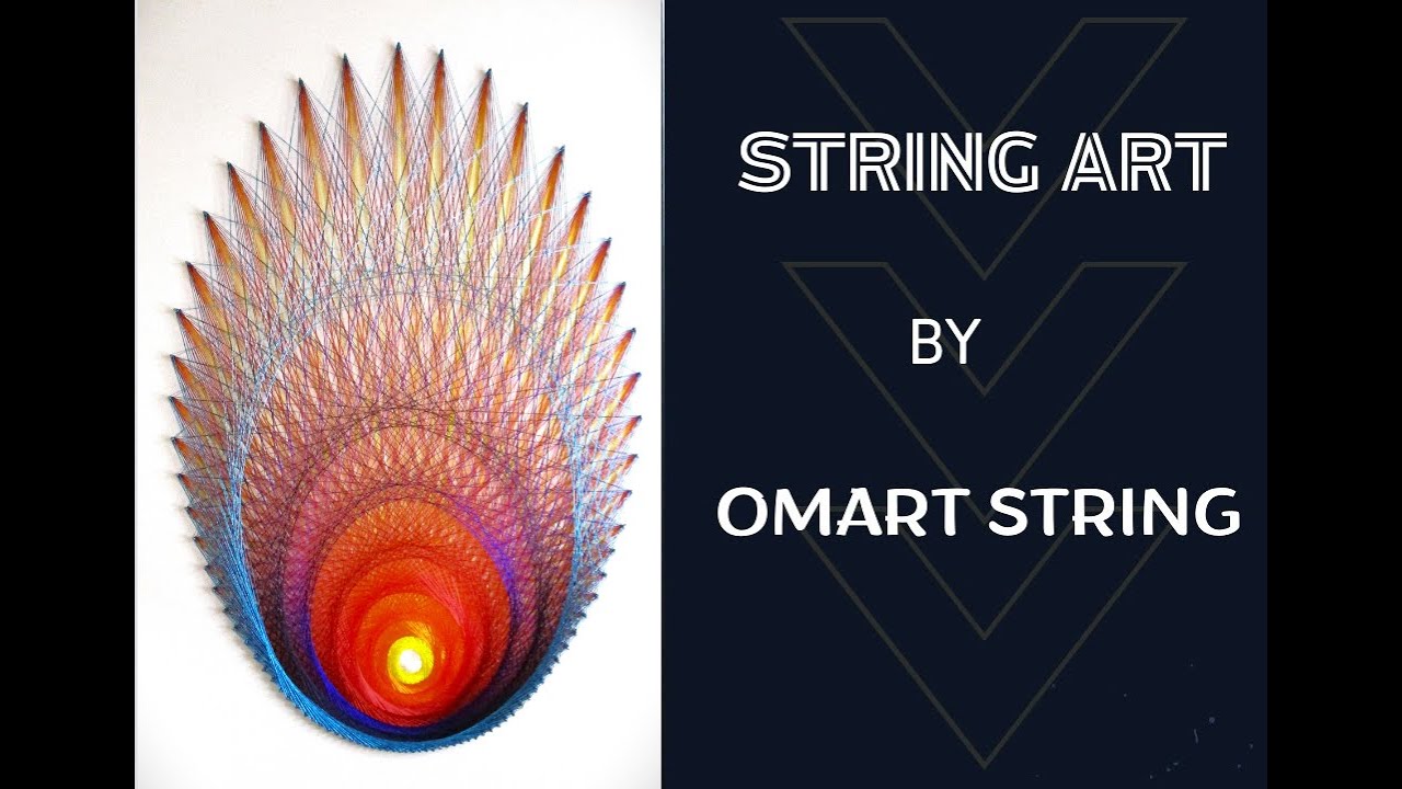 String Reflecting Light String Art,Mandala light reflection #stringart #mandala Art - YouTube