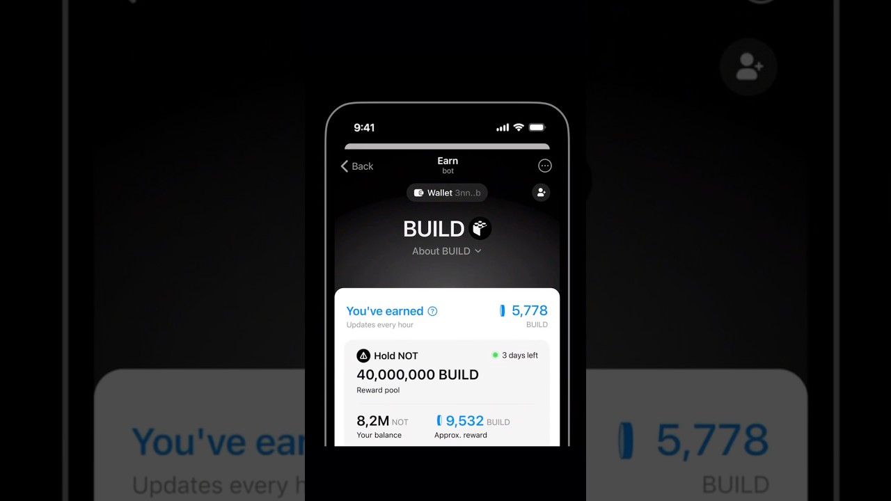 💰EARN - ТОКЕНЫ BUILD БЕСПЛАТНО ДЛЯ ДЕРЖАТЕЛЕЙ NOT , TON И DOGS✨