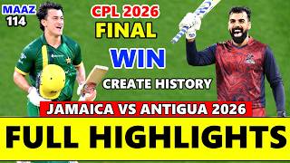 Jamaica kingsmen vs Antigua and Barbuda Falcons Cpl Final Match Full Highlights 2026