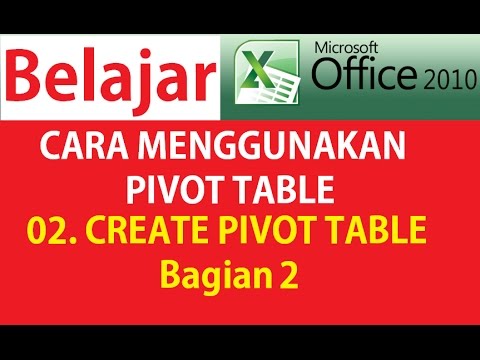cara menggunakan pivot table