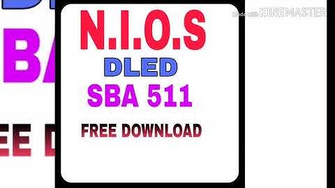 NIOS SBA 511  CASE STUDY ASSIGNMENT FREE PDF