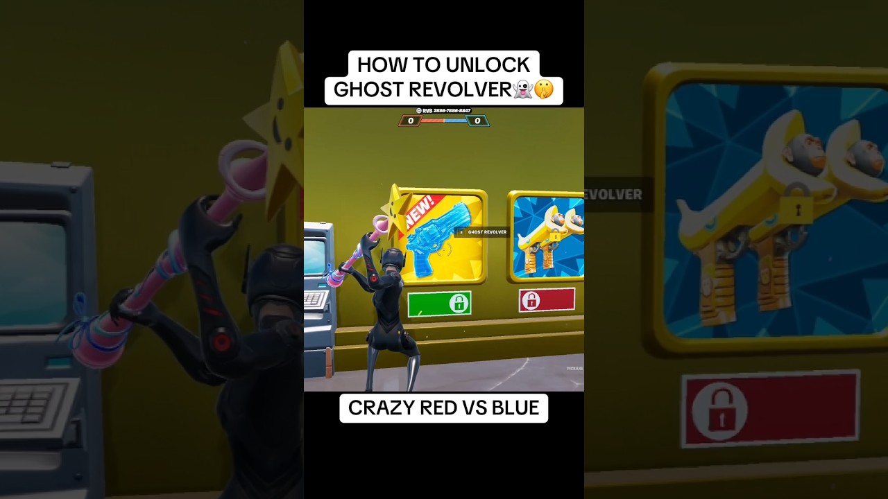 HOW TO UNLOCK GHOST REVOLVER IN CRAZY RED VS BLUE - TUTORIAL 