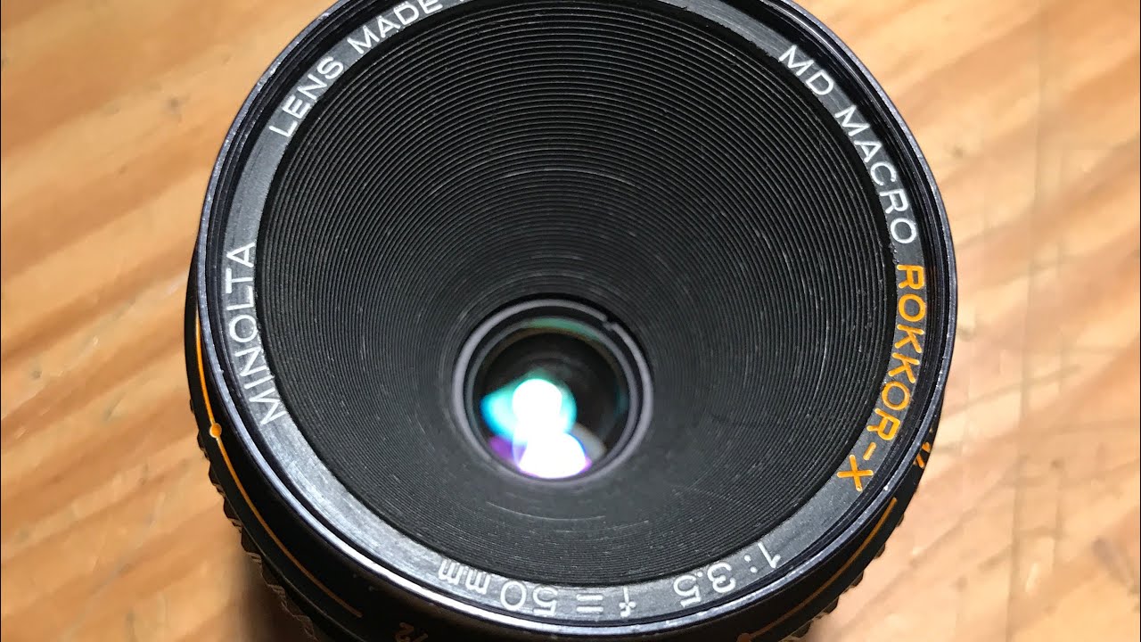 Minolta MD Rokkor-X 50mm F3.5 Macro Lens Operation - YouTube