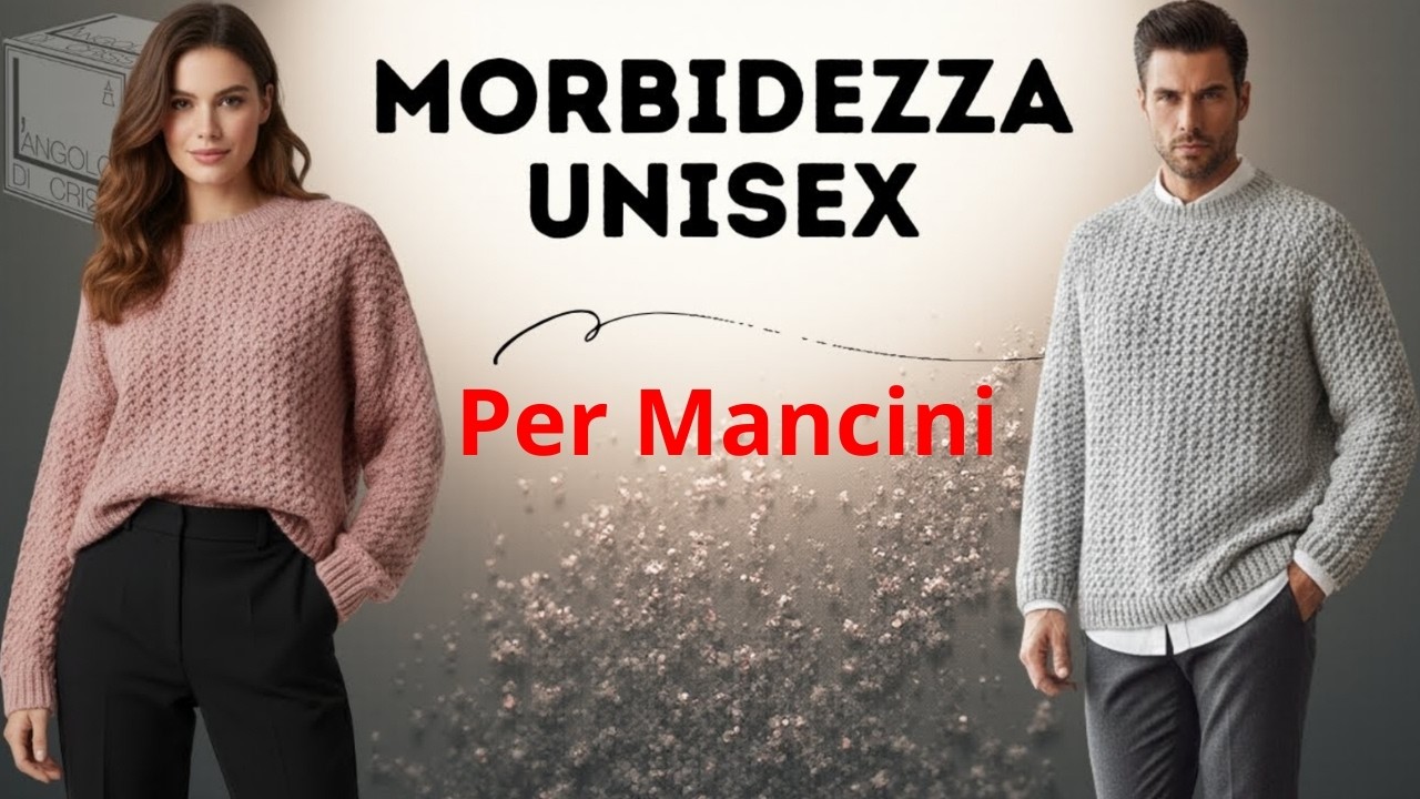 Maglione Top Down all'uncinetto BRAIDS - tutorial per mancini