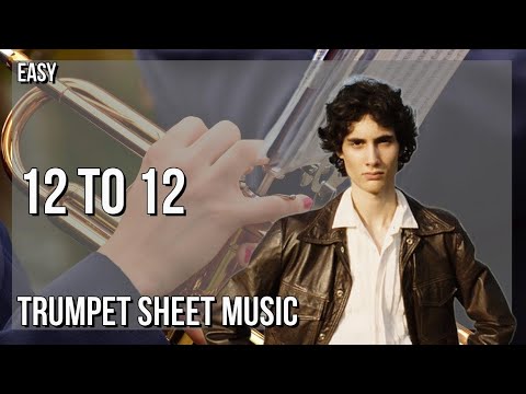SUPER EASY Trumpet Sheet Music: How to play 12 to 12 by sombr