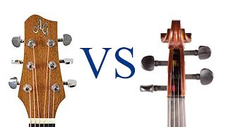 why don-t violin pegs have guitar-like tuning mechanisms?