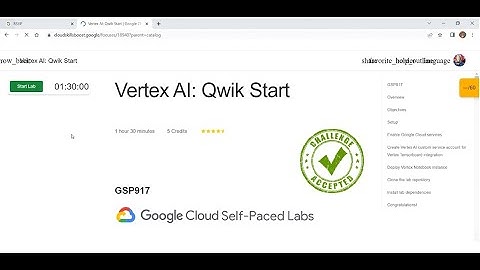 Vertex AI Qwik Start | 30 Day
