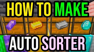 EASIEST AUTO SORTER in Minecraft Bedrock 2025! - Item Storage System Tutorial!