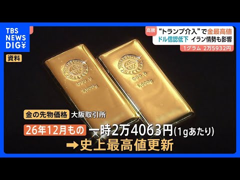 金価格再び史上最高値更新 アメリカの金融政策の先行き懸念 ...