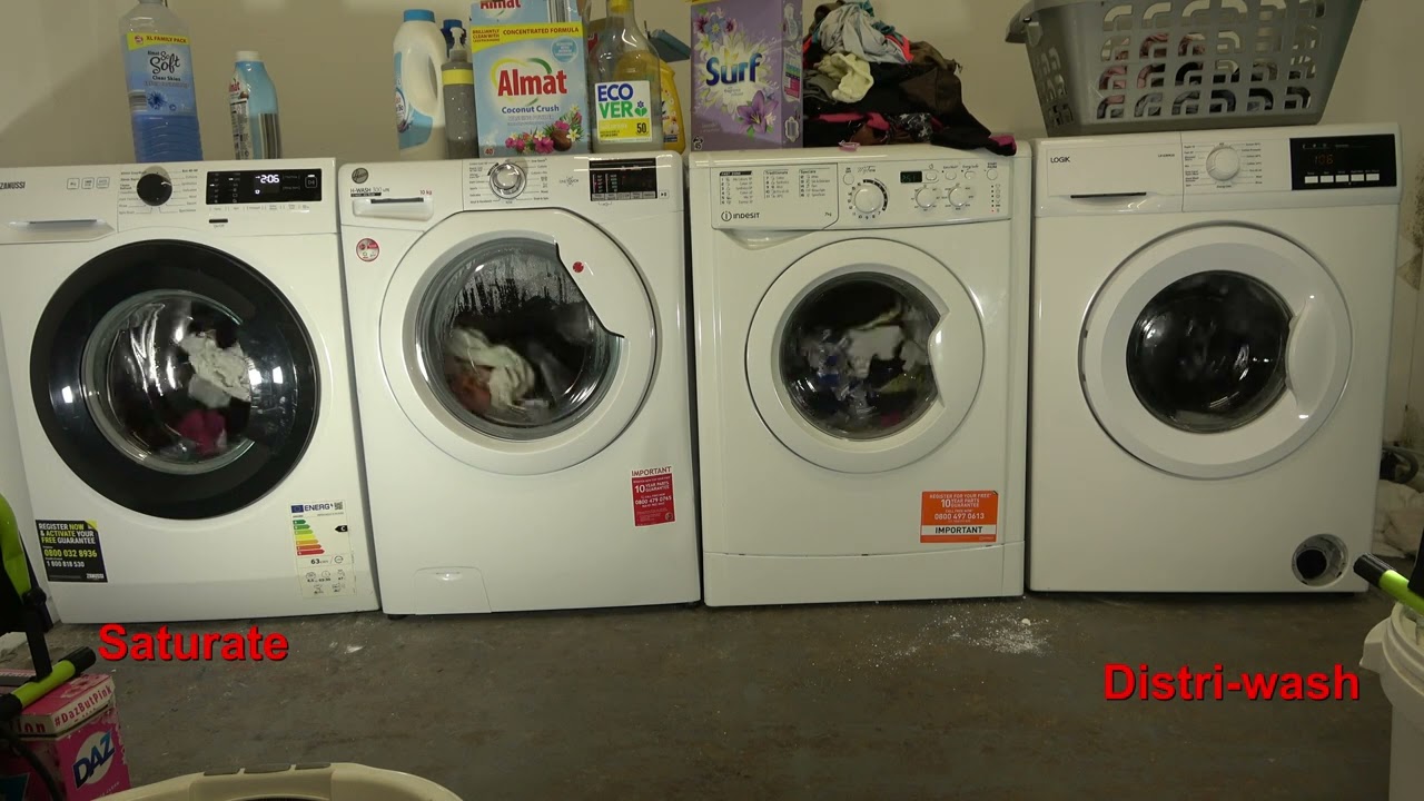 Wash Race : Zanussi vs Hoover vs logik vs Indesit / synthetics 40'c